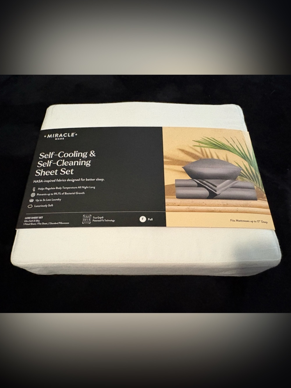 Miracle Made Self-Cleaning & Cooling FULL Sheet Set - White